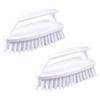 NUOBESTY Shoe Cleaning Brush Supple Bristles Brush 2Pcs Plastic for Travel Bathroom Use view 1