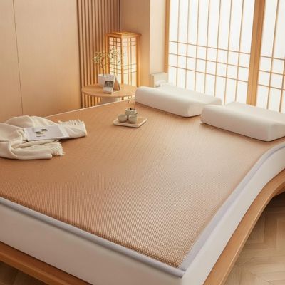 Yunhgft Plant Fiber Japanese Floor Mattress, Double-Sided Tatami Mat for Summer Sleeping, Bamboo Mat, Youthful Years, 0.9 * 2.0