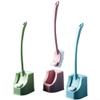 Green Double Sided Toilet For Brush Featuring Weighted Base And Long Handle For Effective Bathroom Cleaning Deep Groove Scrubbing Tool With Ventilated Stand For Fast Drying And Hygienic Restroom Care view 1