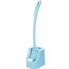 Green Double Sided Toilet For Brush Featuring Weighted Base And Long Handle For Effective Bathroom Cleaning Deep Groove Scrubbing Tool With Ventilated Stand For Fast Drying And Hygienic Restroom Care view 3