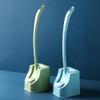 Green Double Sided Toilet For Brush Featuring Weighted Base And Long Handle For Effective Bathroom Cleaning Deep Groove Scrubbing Tool With Ventilated Stand For Fast Drying And Hygienic Restroom Care view 4