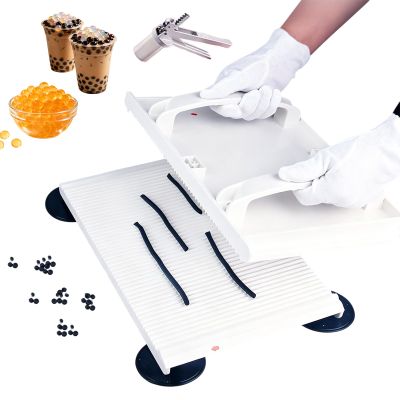 Qlbnxks Manual Tapioca Pearl Maker Machine with Strip Extruder for Dessert Stores(Size:10mm,Color:Style-B)