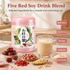 Five Red Grains Soy Milk Powder 500g, Whole Grain Unsweetened Breakfast Drink With Soybeans, Red Rice, Dates & Goji view 4