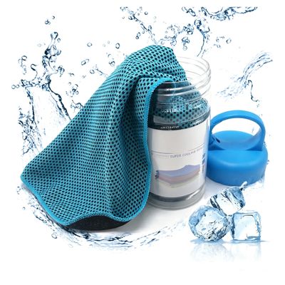 Cold Sweat Towel, Cooling Towel Cooling Neck Wrap Stay Cool Ice Towel for Hot Weather Microfibre Towel for Neck, Forehead, Wristband, Bandana For Men Women Gym Light Blue
