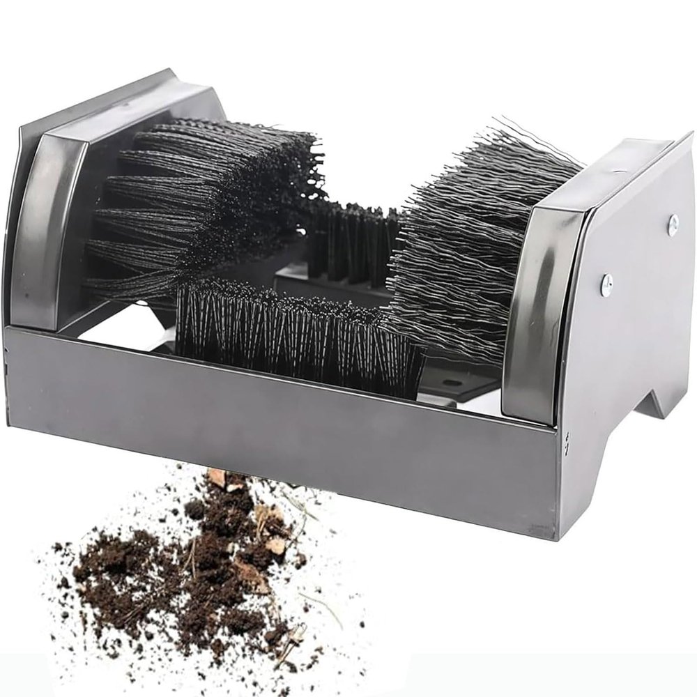 Outdoor Boot Scraper, Heavy Duty Shoe Brush, Floor Mount Shoe Scraper, Mud, Dirt & Snow Shoes Remover, Mud Remover Shoe Scraper Cleaner, All-Weather Foot Cleaner Compact Outdoor Scrubber