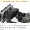 Outdoor Boot Scraper, Heavy Duty Shoe Brush, Floor Mount Shoe Scraper, Mud, Dirt & Snow Shoes Remover, Mud Remover Shoe Scraper Cleaner, All-Weather Foot Cleaner Compact Outdoor Scrubber view 3