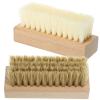 OFFSCH Handheld Scrubbing Brush and Clothes Washing Tool Set 2pcs with Wooden Handles, Hard and Soft Bristle Brushes for Home Laundry and Shoe Cleaning view 1