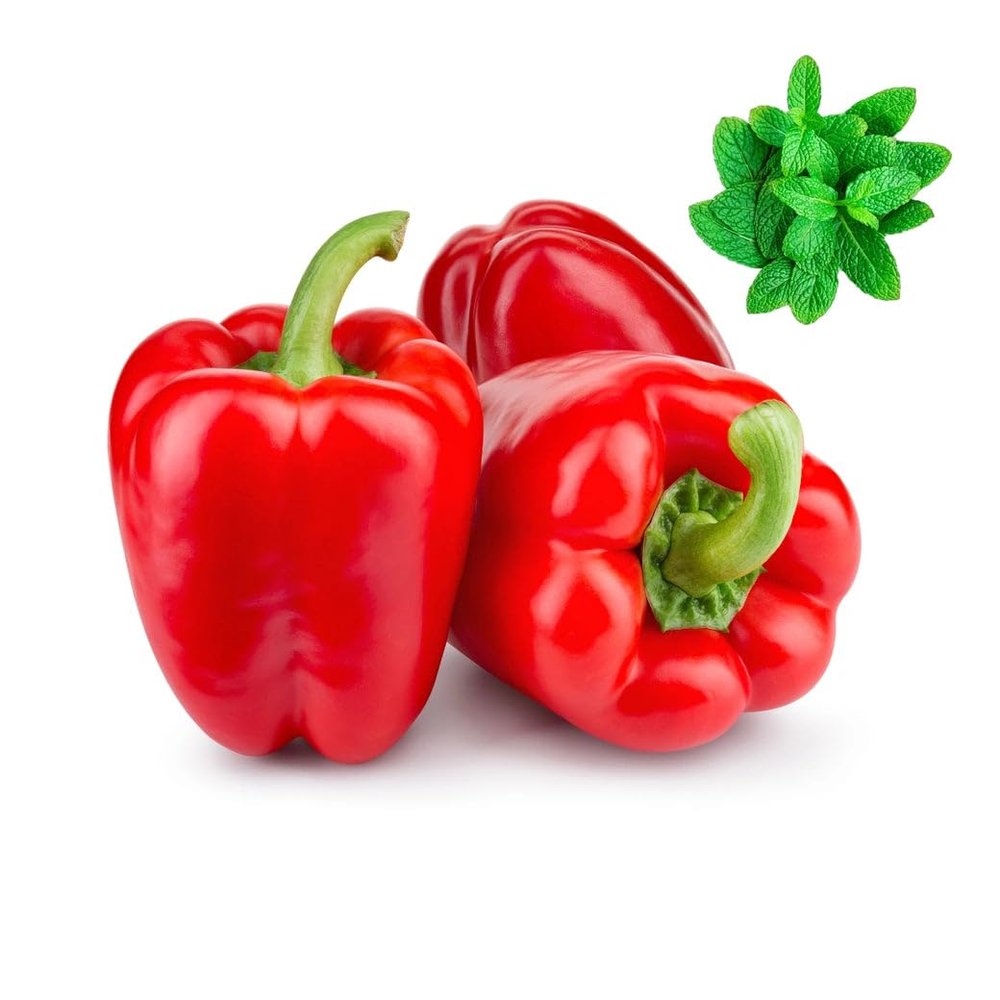 Capsicum Red-Dutch 2kg | Fresh Mint Included