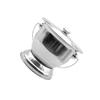 Zambuph Spittoon Urinal with Lid Potty Innovative Home Chamber Pot Designed for Comfortable Travel Usage Ensuring Durability and Longevity. Home Chamber Pot , Silver , 25x19x20.5cm view 2