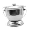 Zambuph Spittoon Urinal with Lid Potty Innovative Home Chamber Pot Designed for Comfortable Travel Usage Ensuring Durability and Longevity. Home Chamber Pot , Silver , 25x19x20.5cm view 3