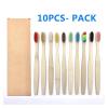 10PCS Toothbrush Set Soft Bristle Charcoal Teeth Whitening Toothbrushes Soft Dental Oral Care Adult/Kids(10PCS Adult) view 2