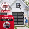 10m Carbon Fibre Telescopic Pole Window & Solar Panel Cleaning Kit: With 35cm Water-Fed Brush, Soap Dispenser, 20m Hose, Ideal for Cleaning Roofs, Cars view 2