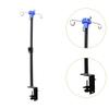 Fenteer Table IV Pole Telescopic Travel Portable Bedside Bed Household Convenient Nursing with 4 Hooks Sturdy IV Stand Extension Pole view 3