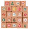 SECFOU 1set Refillable Christmas Advent Calendar Box with Empty Candy Container for DIY Holiday Countdown Gift Organizer Festive Decor for Family and Office Fun view 1