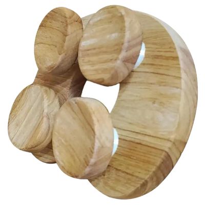 Sauna Pillow, Wooden Sauna Headrest with Rotatable Design for Neck Support Cervical Ergonomic Pillow for Home Spa and Room Use