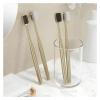Soft Toothbrush Men Women Adult Gold Silver Brushes Elegance Gentle Toothbrushes(2pcs SB) view 2