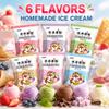6 Flavors Ice Cream Powder DIY Homemade Dessert Supplies For Milktea Shop Bakery 100g Pack view 2