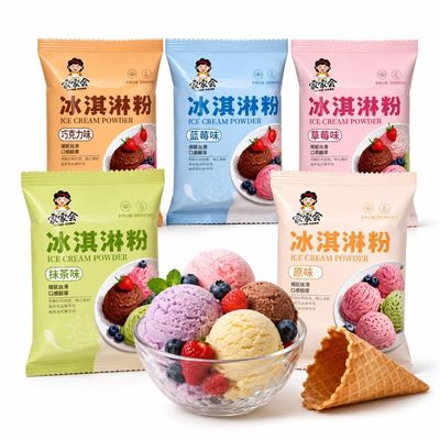 Homemade Ice Cream Powder - 5 Flavors (40g X Packs) | Easy DIY | Smooth & Creamy | No Maker Needed