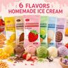 6 Flavors Ice Cream Mix Powder 100g Pack DIY Homemade Maker Kit Easy Recipe No Machine Needed view 2
