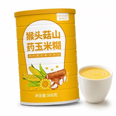 Lions Mane Mushroom Yam Corn Porridge Powder 500g, Instant Breakfast Meal Replacement, Nutritious & Easy To Make, Hot Cereal Drink