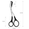 Eyebrow Comb Scissors Portable Detachable Curved Eyebrow Scissors Eyebrow Tool view 2