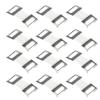 Abaodam 100pcs White Aluminum Elastic Buckles for Strapping Tape, Sturdy Fasteners that Remain Elastic after Washing, for Fixing and Holding Packages in Place view 1