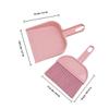 Mini Broom and Dustpan Set Pink for Desktop Cleaning Pp view 2