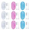 HAPINARY Silicone Finger Toothbrush Set Teeth Cleaner 9pcs with Storage Boxes, Oral Cleaning and Easy to Store for Babies and Young for Newborns view 1
