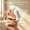 Portable 3-Layer Hair Shaver with Rotating Cover, Anti-Slip Travel Shaving Razors, Triple Blade Precision & Wet/Dry Use, Compact Travel Razor for Legs, Underarms & Face (2pcs) view 2