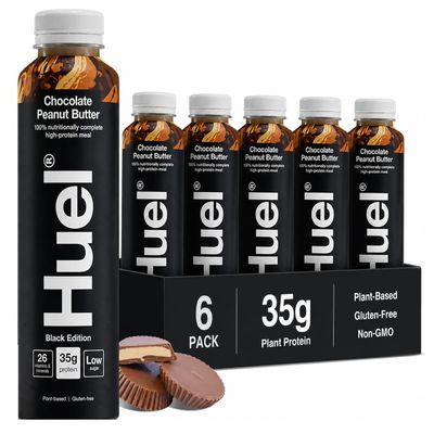 Huel Black Edition Ready-to-drink (6 Pack x 500ml) Chocolate Peanut Butter