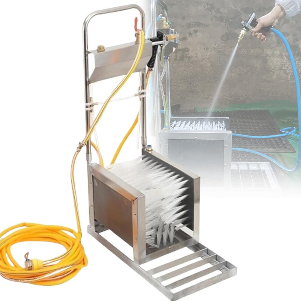 ShaiVrissian Boot Scrubber with Water Spray for Fast Mud Removal