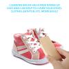 Zerodeko Hard and Soft Bristle Scrubbing Brush Pair, 2pcs Wooden Handle Clothes and Shoes Cleaner for Household Laundry Use view 3