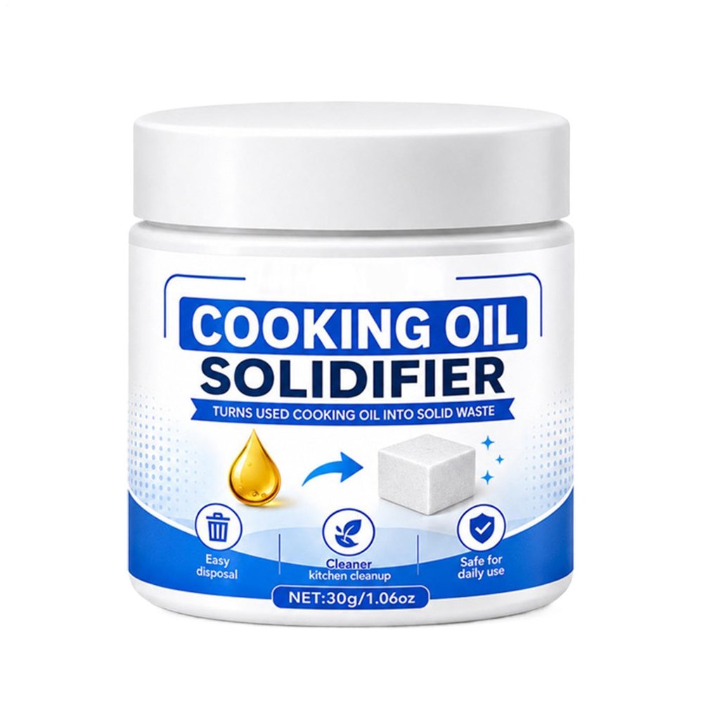 Cooking Oil Solidifier Safe 30g Easy Instant Anti-Clogging Solidifying