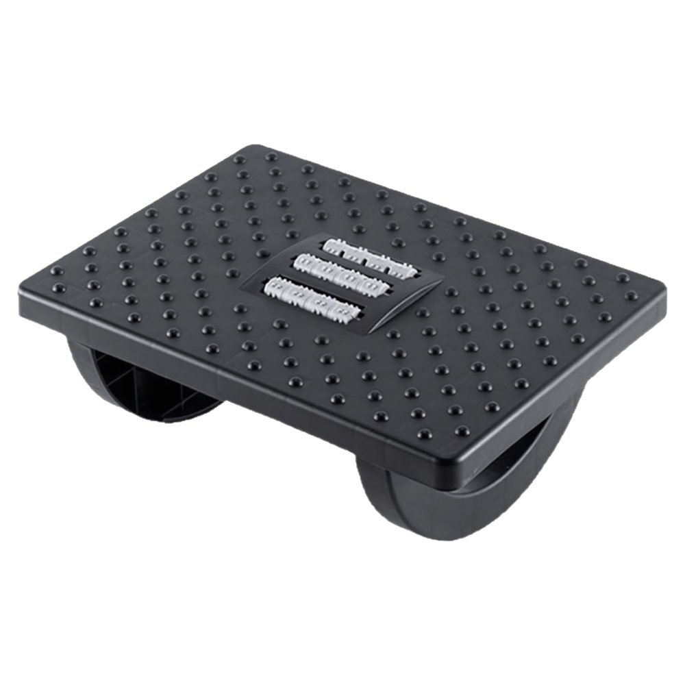 Foot Rest Under Desk, Ergonomic Foot Rest with Massage Roller, Anti-Slip Base, Portable ABS Plastic Foot Stool, Improve Posture, Relieve Leg Strain & Enhance Comfort, for Office & Home