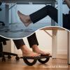 Foot Rest Under Desk, Ergonomic Foot Rest with Massage Roller, Anti-Slip Base, Portable ABS Plastic Foot Stool, Improve Posture, Relieve Leg Strain & Enhance Comfort, for Office & Home view 3
