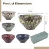 Vestamore 5 Pcs Ceramic Teacups Set, Multicolor Gaiwan Tea Tasting Cups with Kiln Change Glaze, 2.1 oz Portable Small Tea Bowl for Home Office Wedding Gifts, 3.3 x 1.4 in view 3