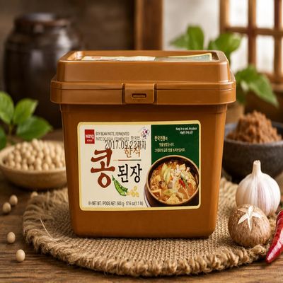 FAKHRI Wang Soy Bean Paste 500g Authentic Korean Fermented Soybean Paste for Soups, Stews & Marinades