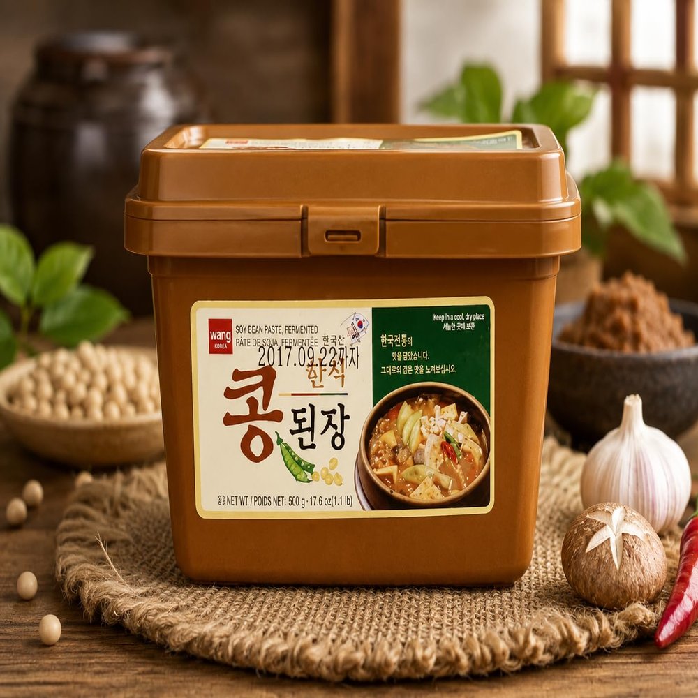 FAKHRI Wang Soy Bean Paste 500g Authentic Korean Fermented Soybean Paste for Soups, Stews & Marinades