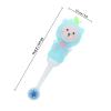JOINPAYA 2pcs Soft Bristle Toothbrushes with Silicone Bear Shape Heads for Gentle Cleaning, Manual Tooth Brush and Ages 0-9 view 2