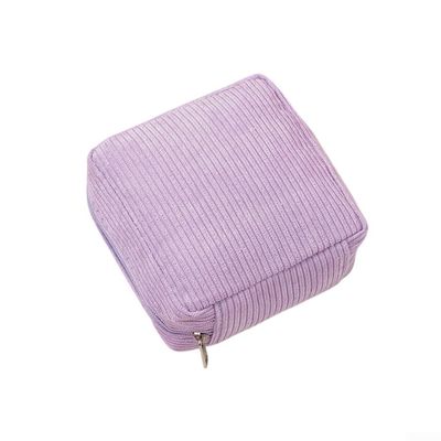 TDCuizent Soft Plush Sanitary Napkin Storage Bag, Thickened Period Pouch Organizer for Discreet Travel and Daily Use, Feminine Case with Stylish for Women and Girls(Purple)
