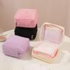 TDCuizent Soft Plush Sanitary Napkin Storage Bag, Thickened Period Pouch Organizer for Discreet Travel and Daily Use, Feminine Case with Stylish for Women and Girls(Purple) view 4