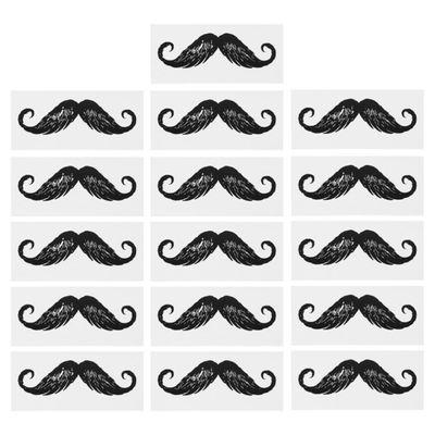 INOOMP 16pcs Wax Nose Hair Removal Stickers Kit with Beard Styling and Nose Waxing Stickers Convenient Using for Adults Black Pp Material