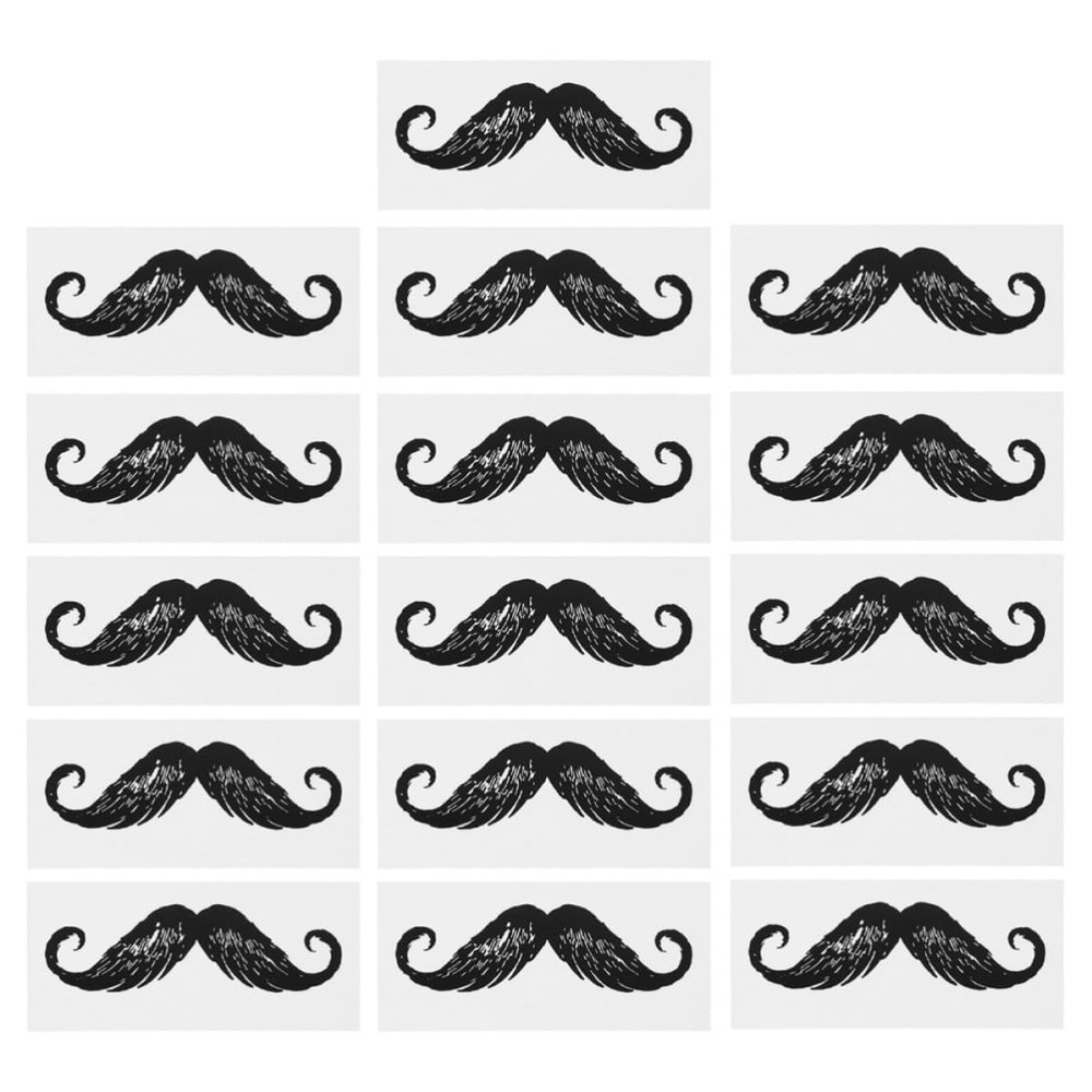 INOOMP 16pcs Wax Nose Hair Removal Stickers Kit with Beard Styling and Nose Waxing Stickers Convenient Using for Adults Black Pp Material