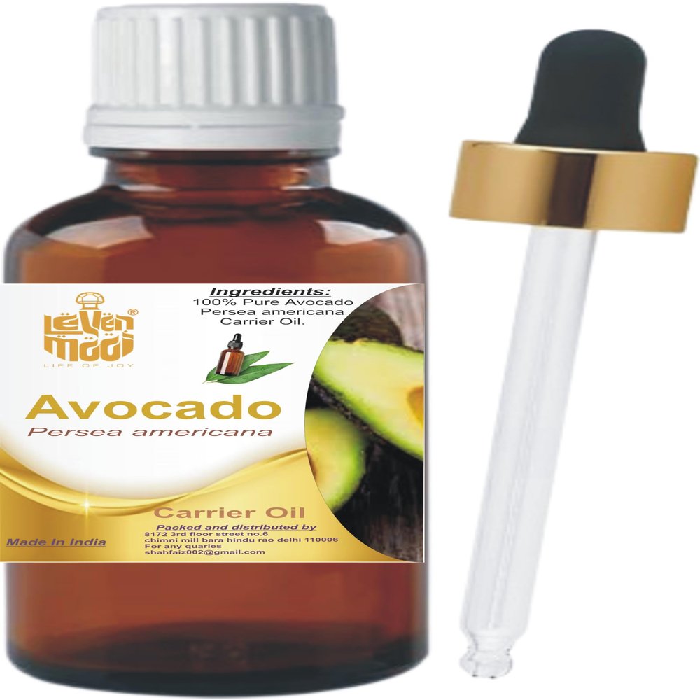 LEVENMOOI Avocado (Persea Americana) Carrier Oil 30ml for Premium Quality Multipurpose use Carrier Oil Glass Bottle with Dropper