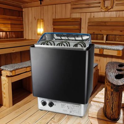 220V Electric Stainless Steel Sauna Heater with 180min Timer & Adjustable Temperature 0-110 for Home, Hotel, Spa and Shower Use