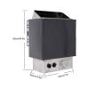 220V Electric Stainless Steel Sauna Heater with 180min Timer & Adjustable Temperature 0-110 for Home, Hotel, Spa and Shower Use view 3