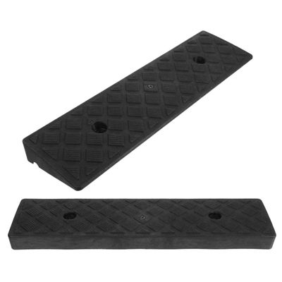 TOGEVAL 2pcs Heavy-duty Plastic Kerb Ramp for Wheelchairs Scooters Vehicles Threshold Transition Easy Installation Reinforced Design for Doorways and Curbs