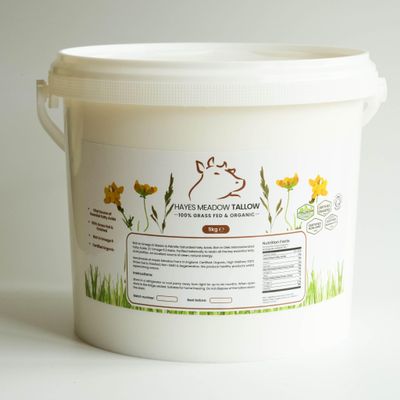 Hayes Meadow Organic Grass Fed Tallow Tub 5kg