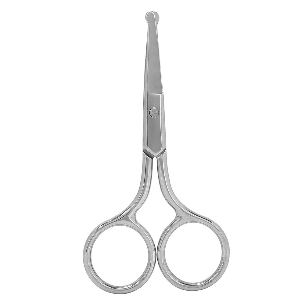 Glomora Nose Hair Scissors Stainless Steel, Rounded Tip Trimming Scissors for Eyebrows Beard Mustache (MJ-WB090)