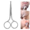 Glomora Nose Hair Scissors Stainless Steel, Rounded Tip Trimming Scissors for Eyebrows Beard Mustache (MJ-WB090) view 2
